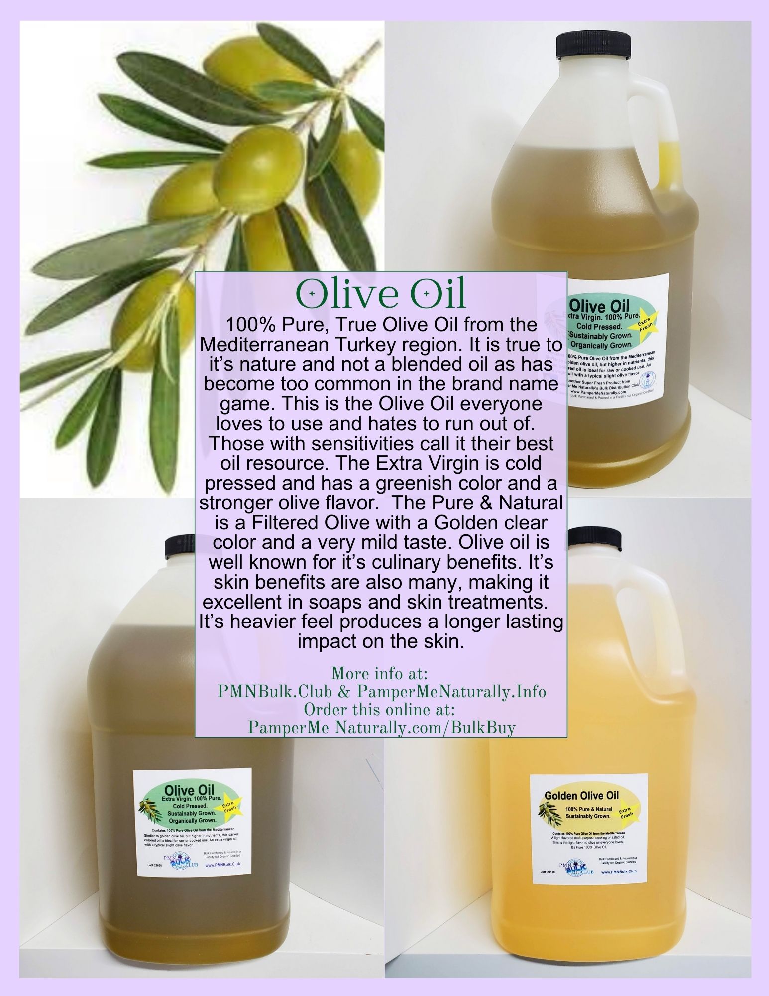Olive Extra Virgin Oil (Certified Organic) - Buy Bulk